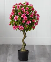 Nearly Natural 3' Azalea Artificial Topiary Tree