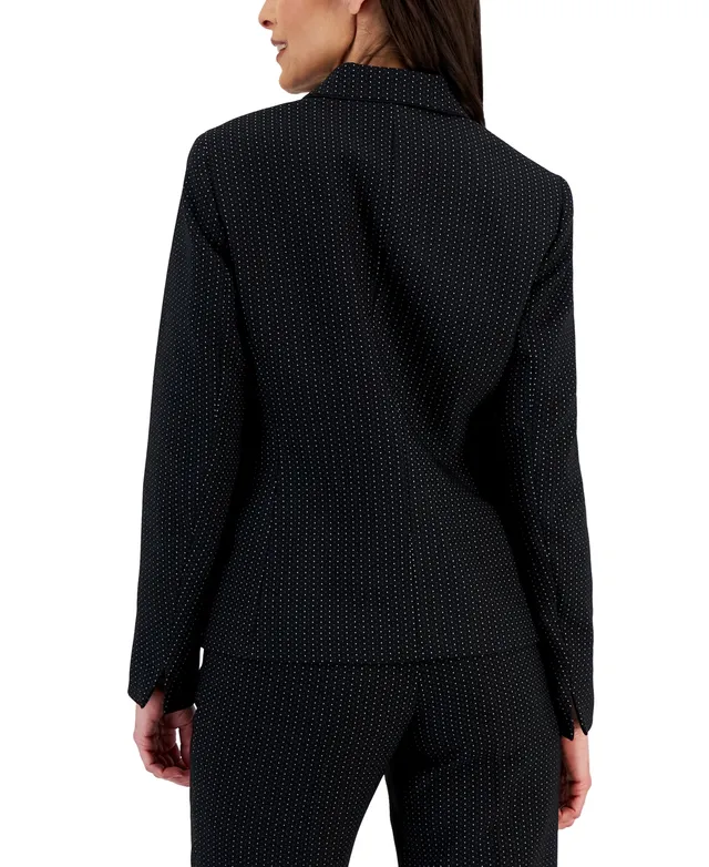 Kasper Women's Linen-Blend 3/4-Sleeve Notch-Lapel Blazer - Macy's