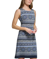 Tommy Hilfiger Women's Printed Jersey Sleeveless Dress