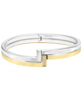 Lacoste Crystal Pave Two Tone 'L' Bangle