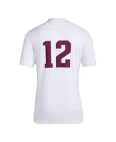 Men's adidas #12 White Texas A&M Aggies Team Baseball Jersey