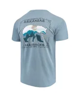 Men's Blue Arkansas Razorbacks State Scenery Comfort Colors T-shirt