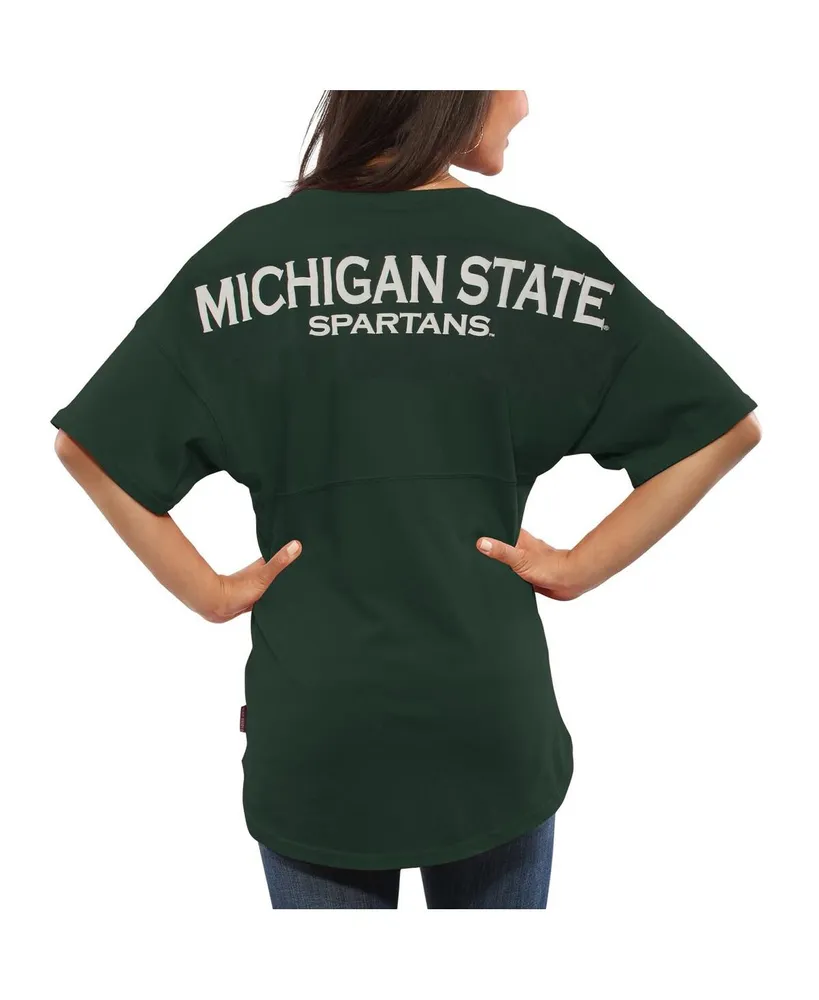 Women's Green Michigan State Spartans Spirit Jersey Oversized T-shirt