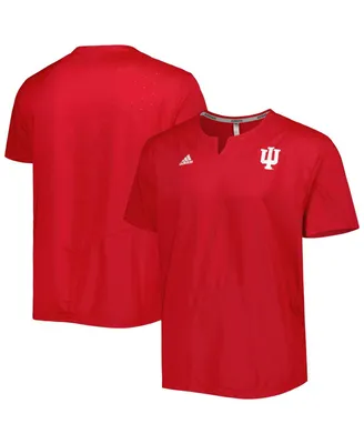 Men's adidas Crimson Indiana Hoosiers Notch Neck Iron Cage Top