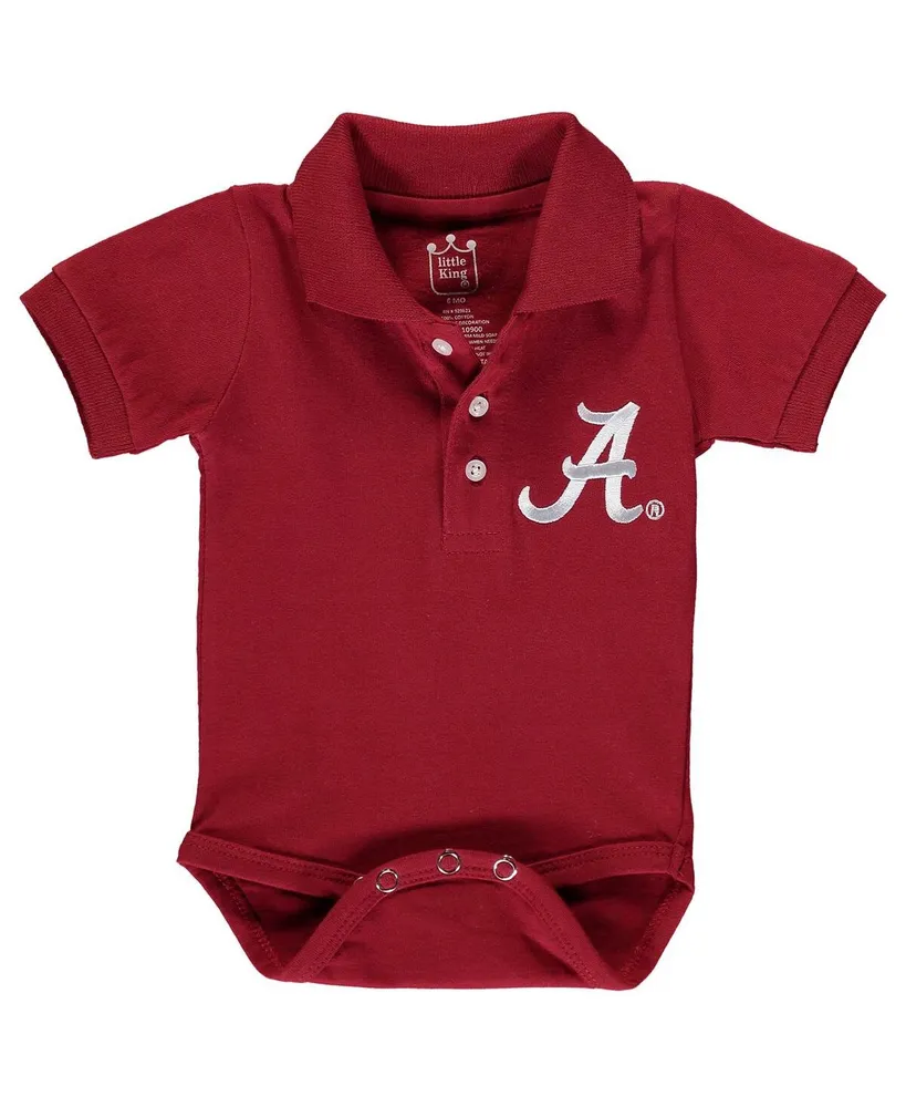 Infant Boys and Girls Crimson Alabama Tide Polo Shirt Bodysuit