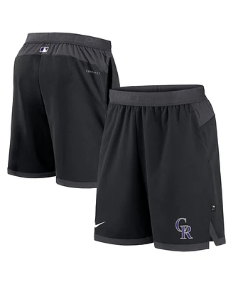 Men's Nike Black Colorado Rockies Authentic Collection Flex Vent Performance Shorts