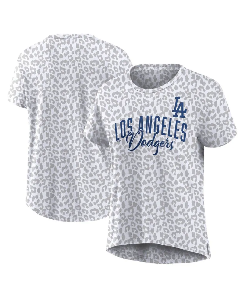 Women's Fanatics Branded Royal Los Angeles Dodgers Bunt Raglan V-Neck  T-Shirt