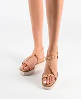 Journee Collection Women's Lindsay Studded Platform Sandals