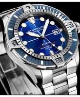 Stuhrling Men's Aquadiver Silver-tone Stainless Steel , Dial