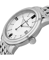 Alexander Men's Macedon Silver-tone Stainless Steel , Silver-Tone Dial , 40mm Round Watch