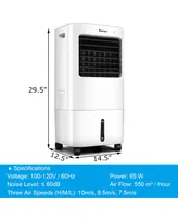 Costway Evaporative Portable Air Cooler Fan & Humidifier w/ Remote Control 7.5 Timer