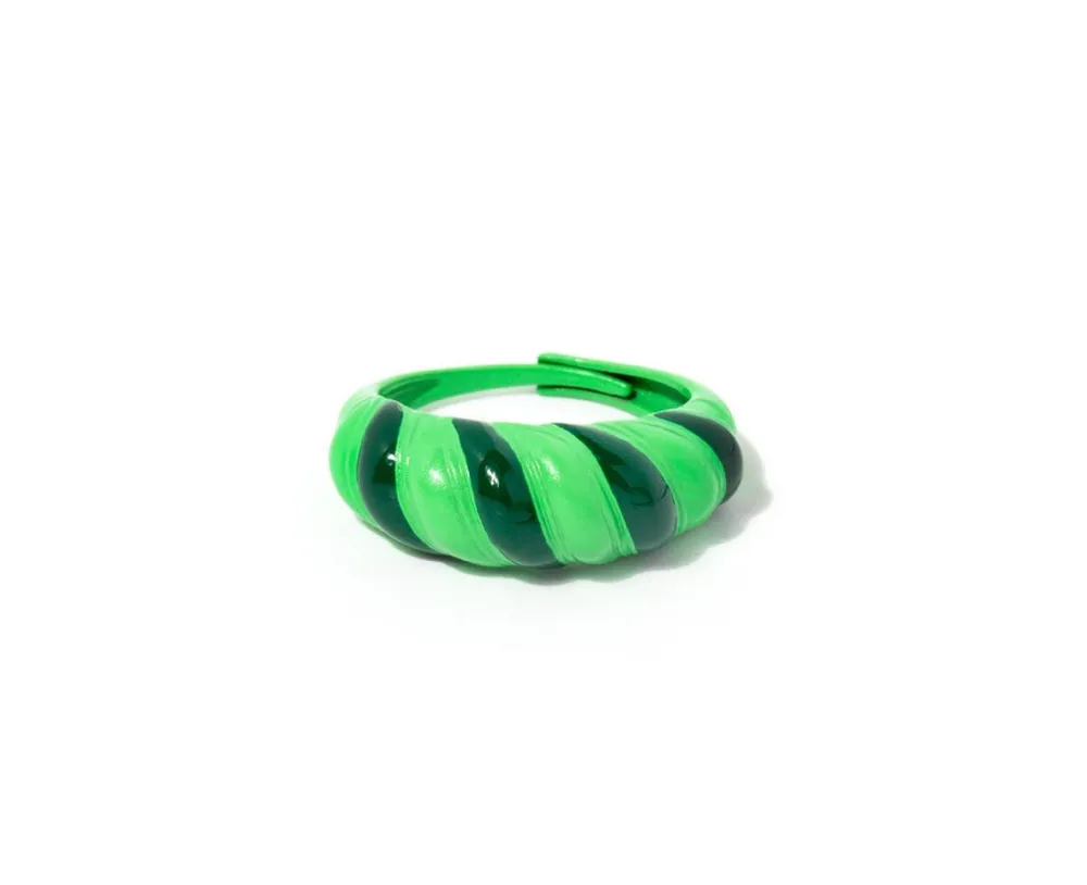 Women's Enamel Croissant Ring