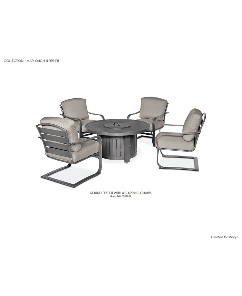 Closeout! Marlough Ii Round Fire Pit, Created for Macy's
