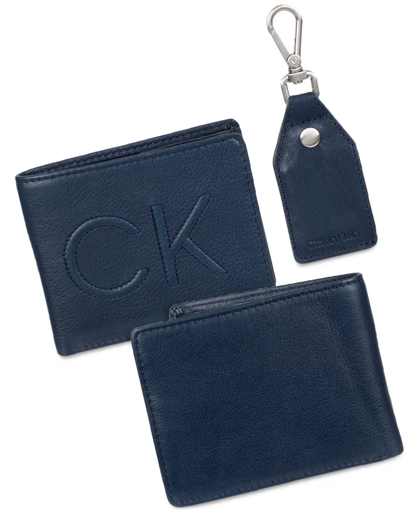 NEW BLACK LEATHER CALVIN KLEIN WALLET AND MATCHING KEYCHAIN SET - jewelry -  by owner - sale - craigslist