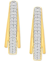 Diamond Double Row Hoop Earrings (1/3 ct. t.w.)