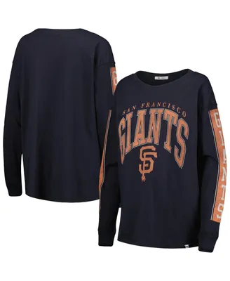 Women's '47 Brand Black San Francisco Giants Statement Long Sleeve T-shirt