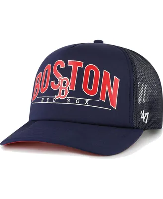 Men's '47 Brand Navy Boston Red Sox Backhaul Foam Trucker Snapback Hat