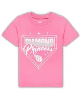 Toddler Girls Pink Cleveland Guardians Diamond Princess T-shirt