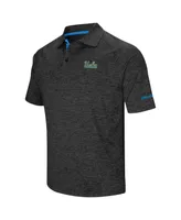 Men's Colosseum Black Ucla Bruins Big and Tall Down Swing Polo Shirt