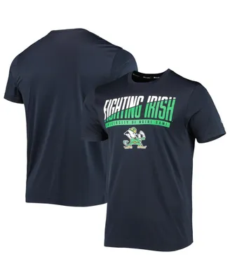 Men's Champion Navy Notre Dame Fighting Irish Wordmark Slash T-shirt