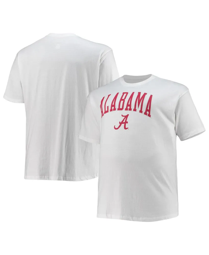 Men's Champion White Alabama Crimson Tide Big and Tall Arch Over Wordmark T-shirt