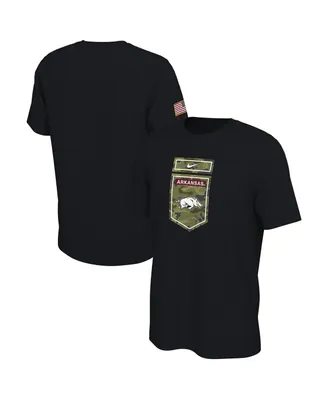 Men's Nike Black Arkansas Razorbacks Veterans Camo T-shirt