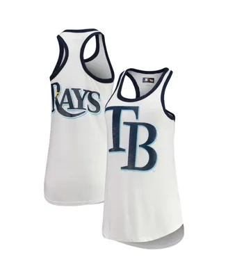 Women's G-iii 4Her by Carl Banks White Tampa Bay Rays Tater Racerback Tank Top