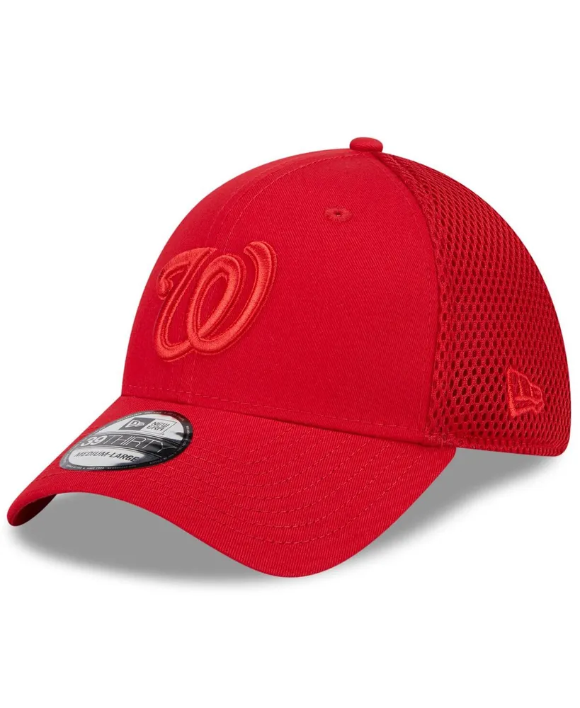 Men's New Era Red Washington Nationals Tonal Team Neo 39THIRTY Flex Hat