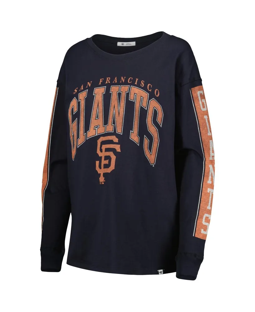 Women's '47 Brand Black San Francisco Giants Statement Long Sleeve T-shirt