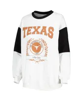 Women's Gameday Couture White Texas Longhorns It's A Vibe Dolman Pullover Sweatshirt