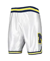 Men's Mitchell & Ness White Michigan Wolverines 1991 Shorts