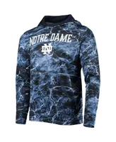 Men's Colosseum Notre Dame Fighting Irish Mossy Oak Spf 50 Performance Long Sleeve Hoodie T-shirt