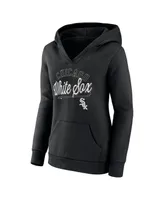 Women's Fanatics Black Chicago White Sox Simplicity Crossover V-Neck Pullover Hoodie