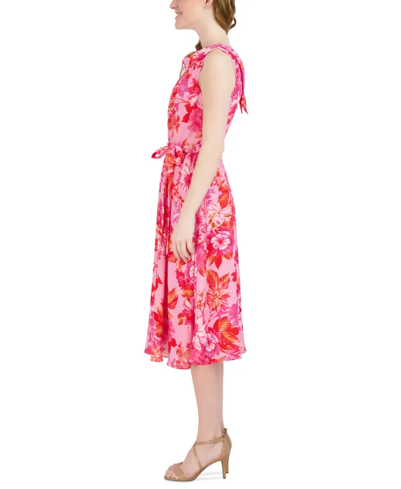 Donna Ricco Women's Floral-Print Fit & Flare Dress