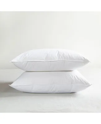 Bokser Home 2 Pack Firm White Duck Feather & Down Bed Pillow - King