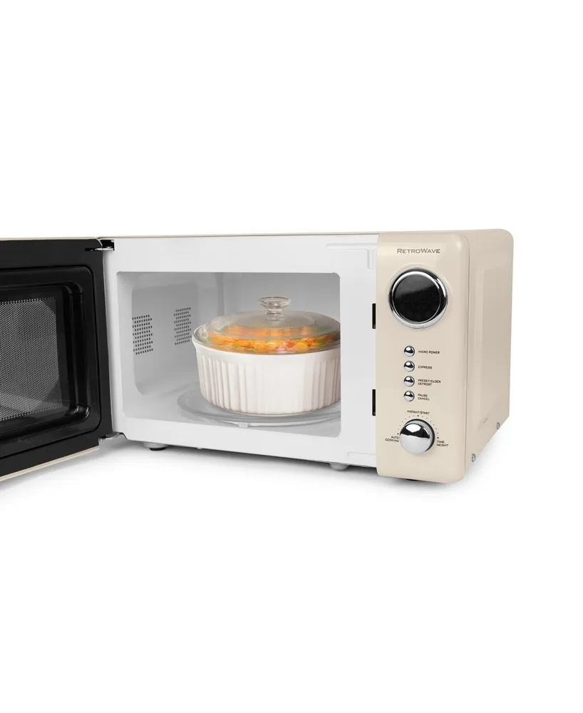 Nostalgia Retro 0.7 Cubic Foot 700 Watt Countertop Microwave Oven