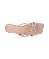 New York & Company Women's Alessia Rope Sparkle Flat Sandals