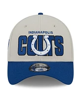 Men's New Era Stone, Royal Indianapolis Colts 2023 Nfl Draft 39THIRTY Flex Hat