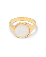 brook & york 14K Gold-Plated Anna Cultured Mother of Pearl Ring