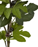 Nearly Natural 32" Artificial Fig Tree & Fruit