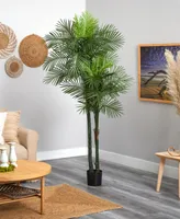 Nearly Natural 7' Double Robellini Palm Uv-Resistant Indoor/Outdoor Tree