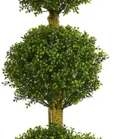 Nearly Natural 6' Boxwood 4-Tier Topiary Uv-Resistant Indoor/Outdoor Artificial Tree