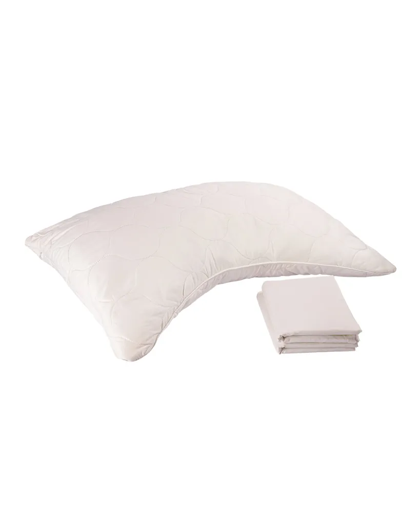 Sleep & Beyond Natural Latex and Wool Pillow, Side Sleeper, Standard - Off