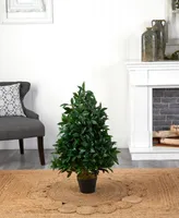 36" Bay Leaf Artificial Topiary Tree