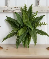 Nearly Natural 14" Boston Fern Artificial Plant, Set of 6