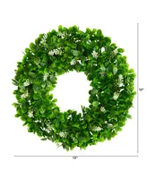 Jasmine Artificial Wreath, 13"