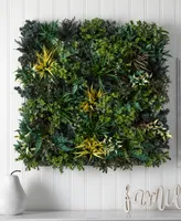 Nearly Natural 3' x 3' Greens and Fern Artificial Living Wall Uv Resist