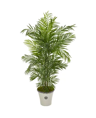 Nearly Natural 6' Areca Palm Artificial Tree in Planter Uv Resistant Indoor/Outdoor