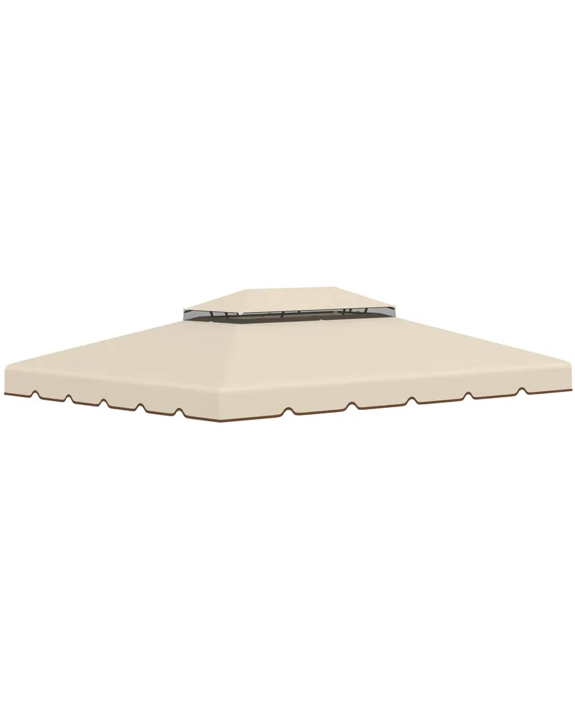 Outsunny 12.8' x 9.5' Gazebo Replacement Canopy, Gazebo Top Cover with Double Vented Roof for Garden Patio Outdoor (Top Only