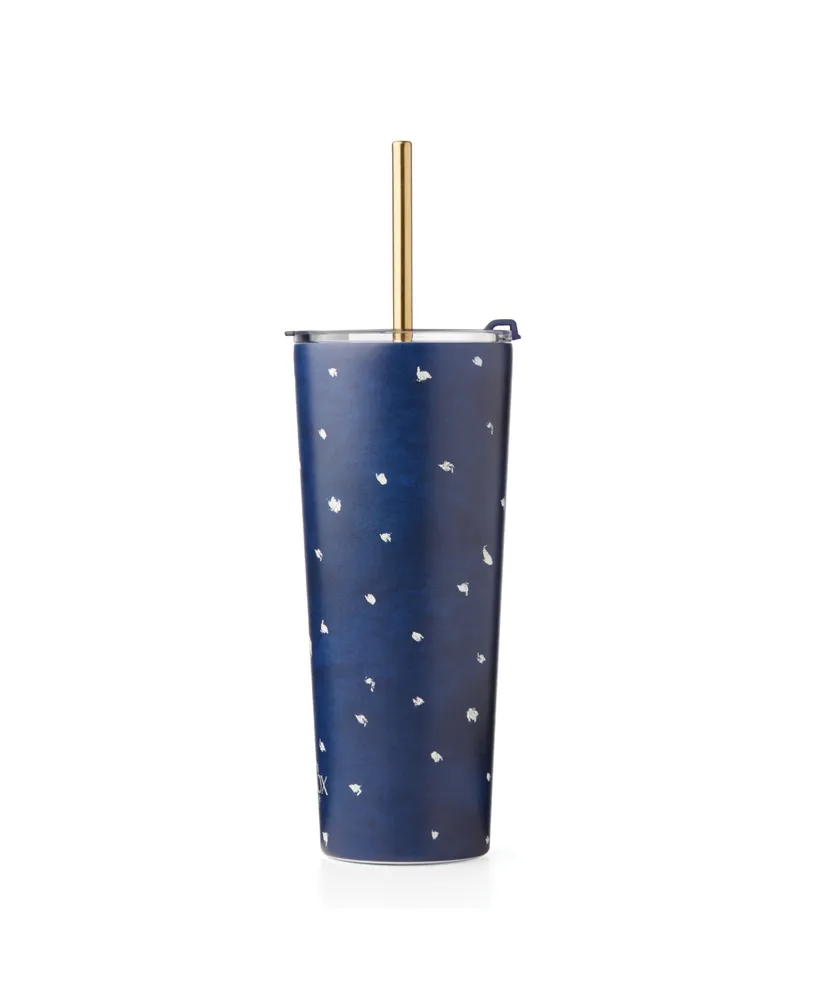 Lenox Blue Bay Stainless Steel Tumbler with Straw